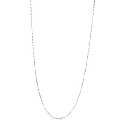 Sterling Silver 0.7mm Slim & Dainty Ball Bead Chain Necklace