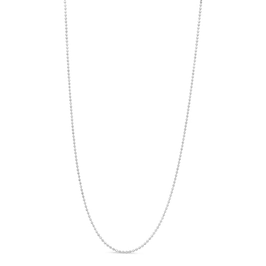 Sterling Silver 0.7mm Slim & Dainty Ball Bead Chain Necklace
