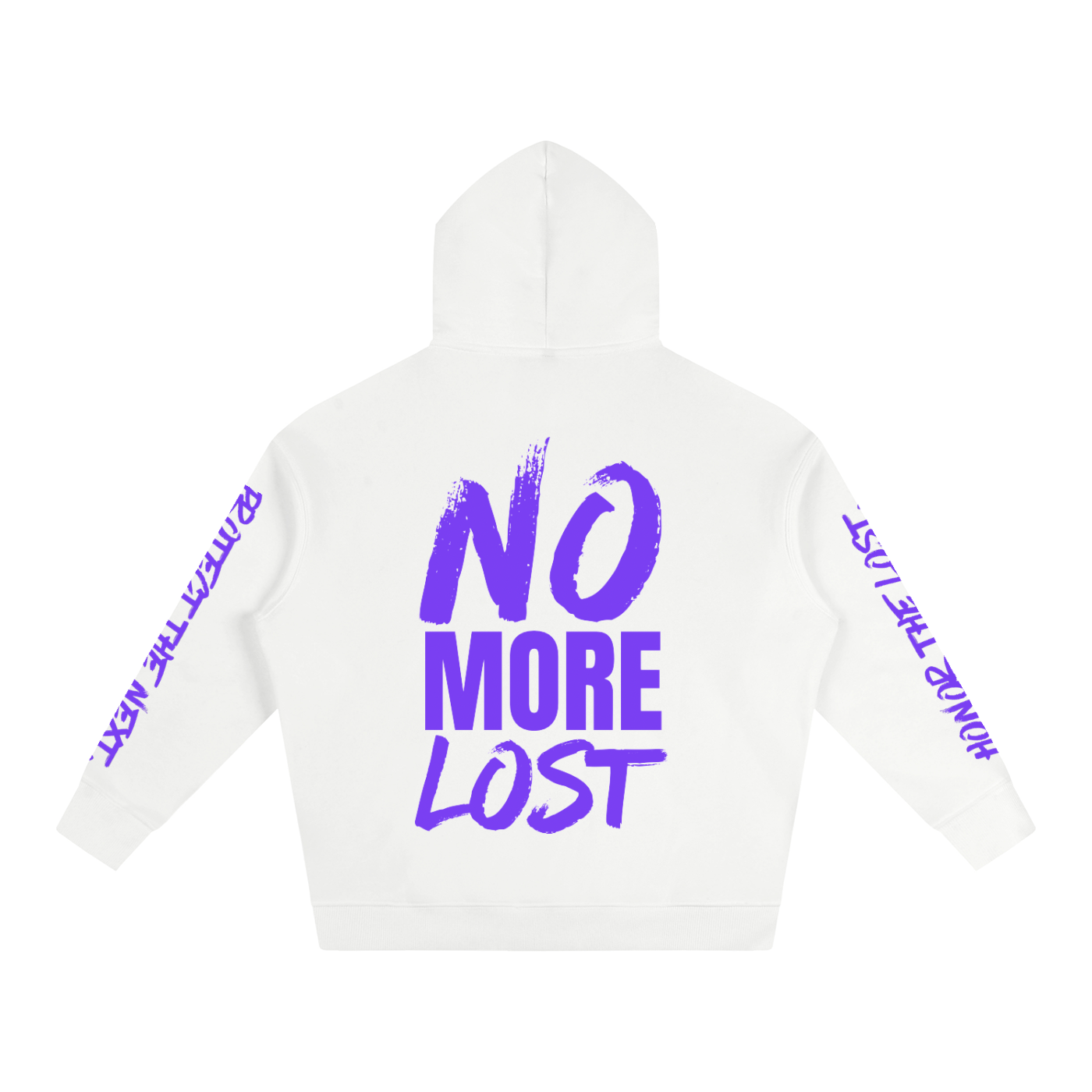 “No More Lost” Oversize Fleeced Hoodie