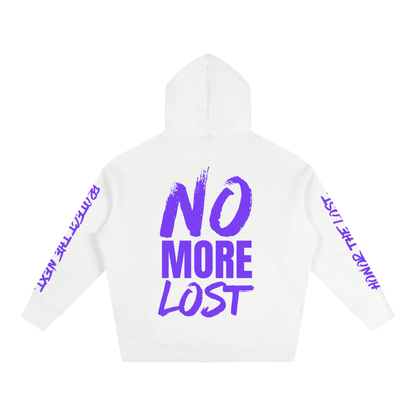 “No More Lost” Oversize Fleeced Hoodie