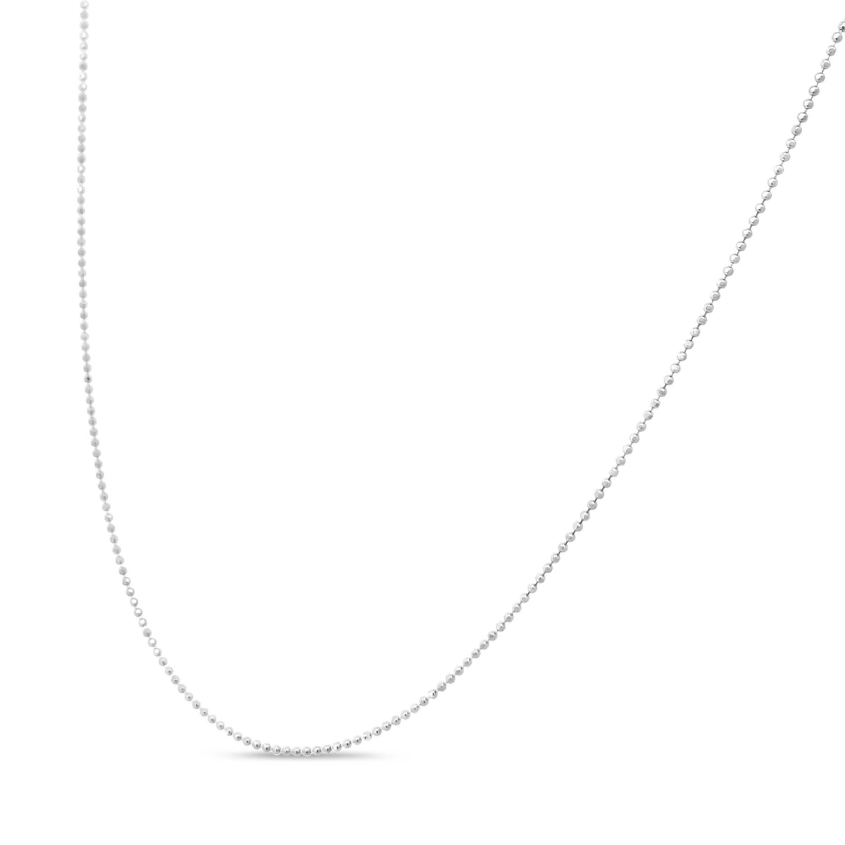 Sterling Silver 0.7mm Slim & Dainty Ball Bead Chain Necklace