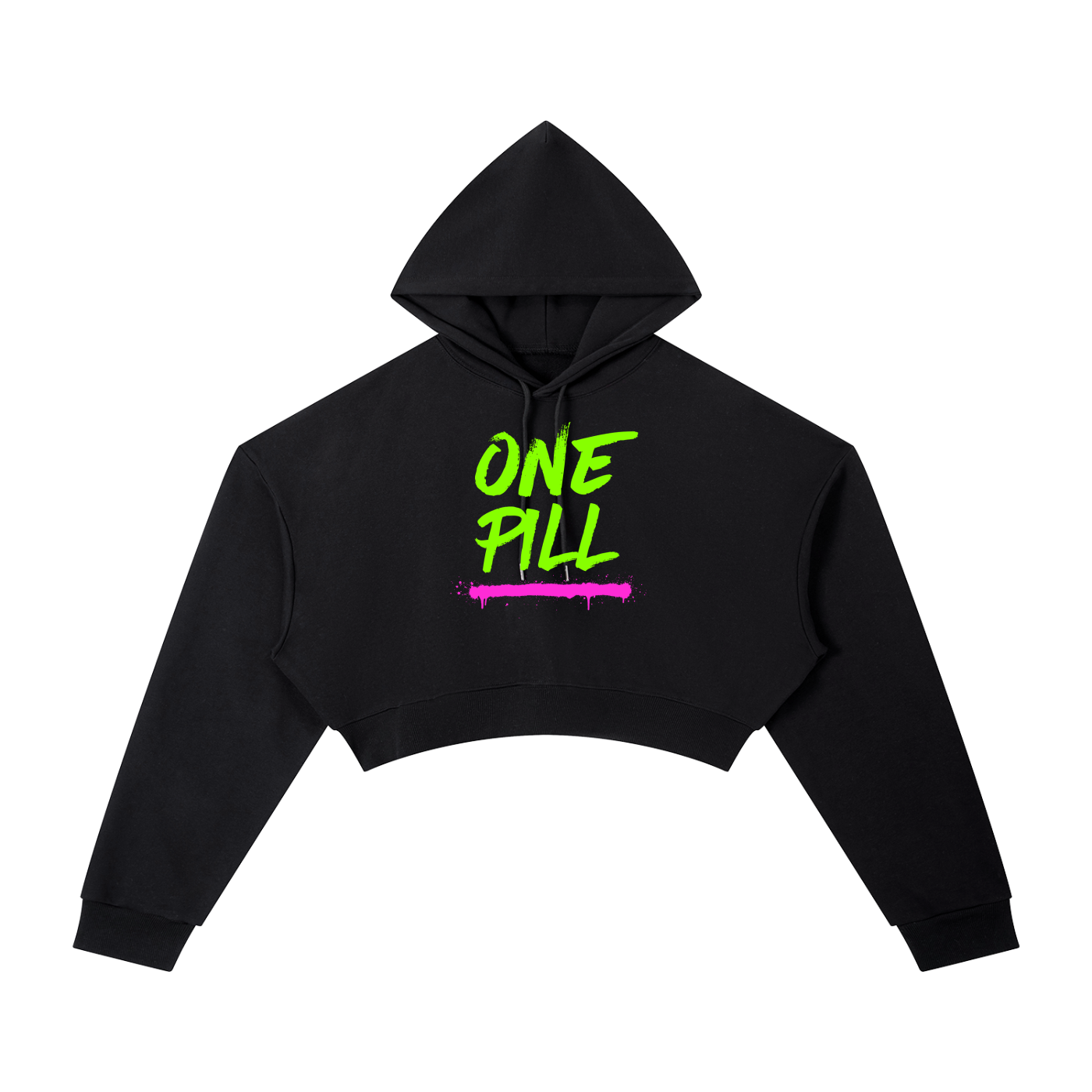 "One Pill" Essential Cropped Hoodie