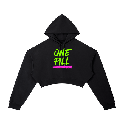 "One Pill" Essential Cropped Hoodie