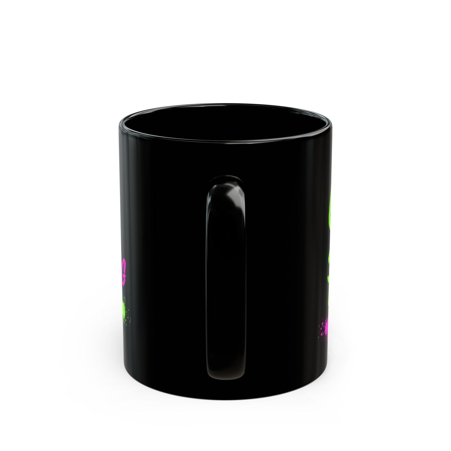 Black Motivational Mug — "One Call Can Change Everything" Neon Graffiti Coffee Cup (11oz & 15oz)