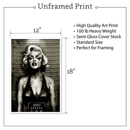Monroe Mugshot - Art Print