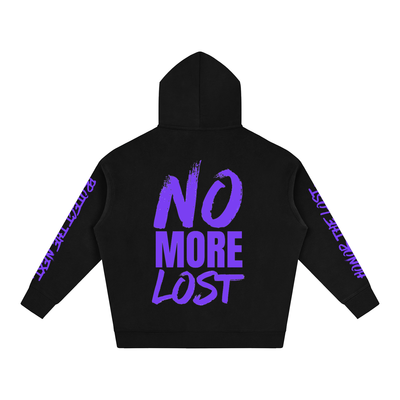 “No More Lost” Oversize Fleeced Hoodie