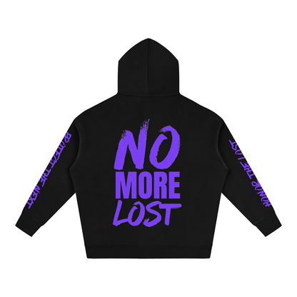 “No More Lost” Oversize Fleeced Hoodie