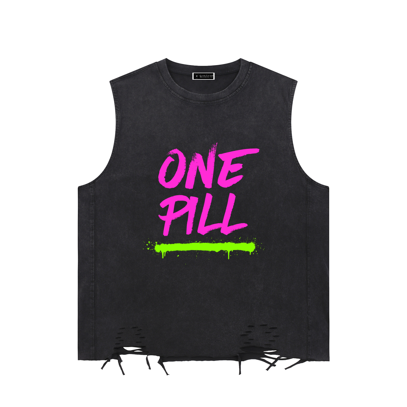 Snow Washed Raw-Hem Tank Top