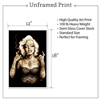Gangsta Marilyn - Art Print