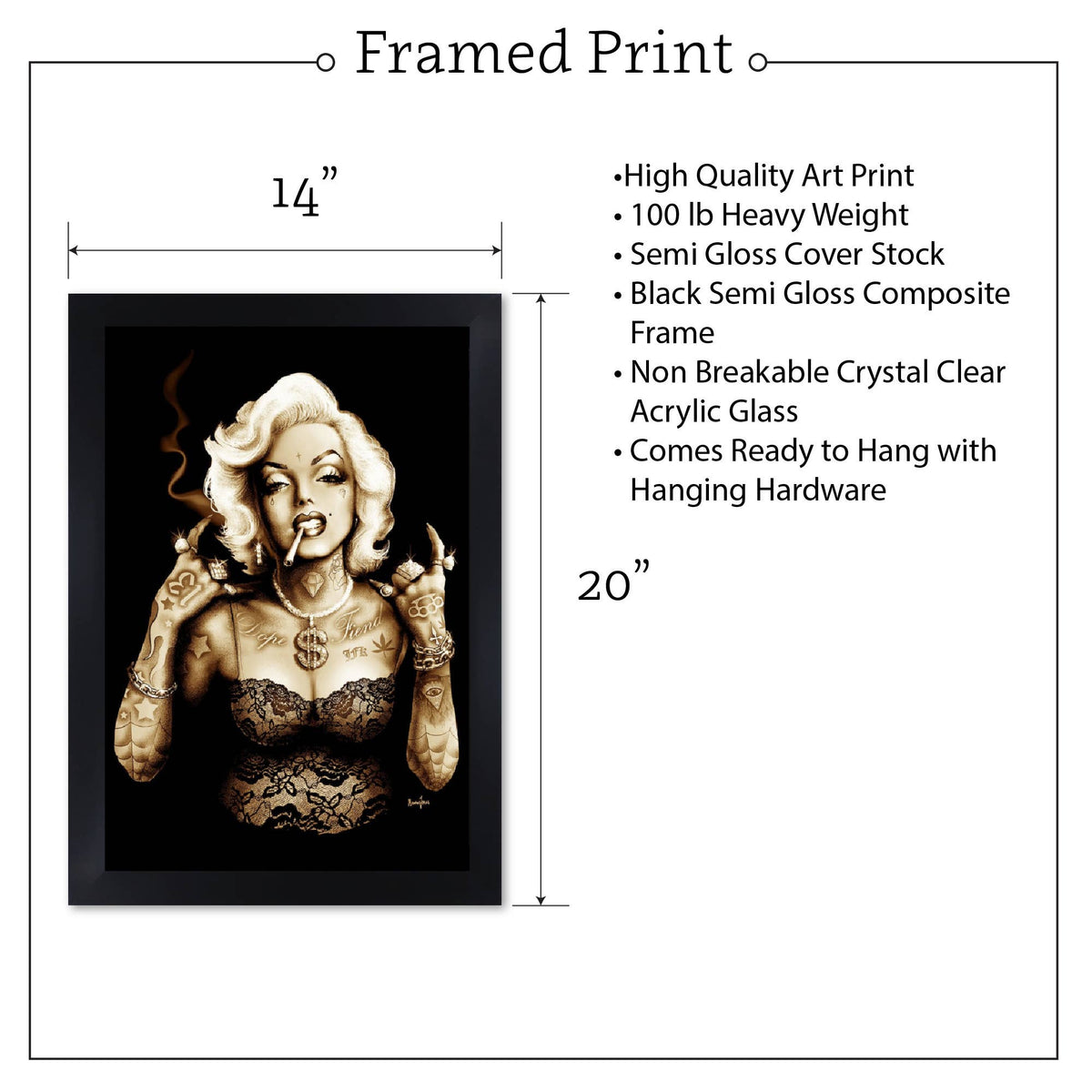 Gangsta Marilyn - Art Print