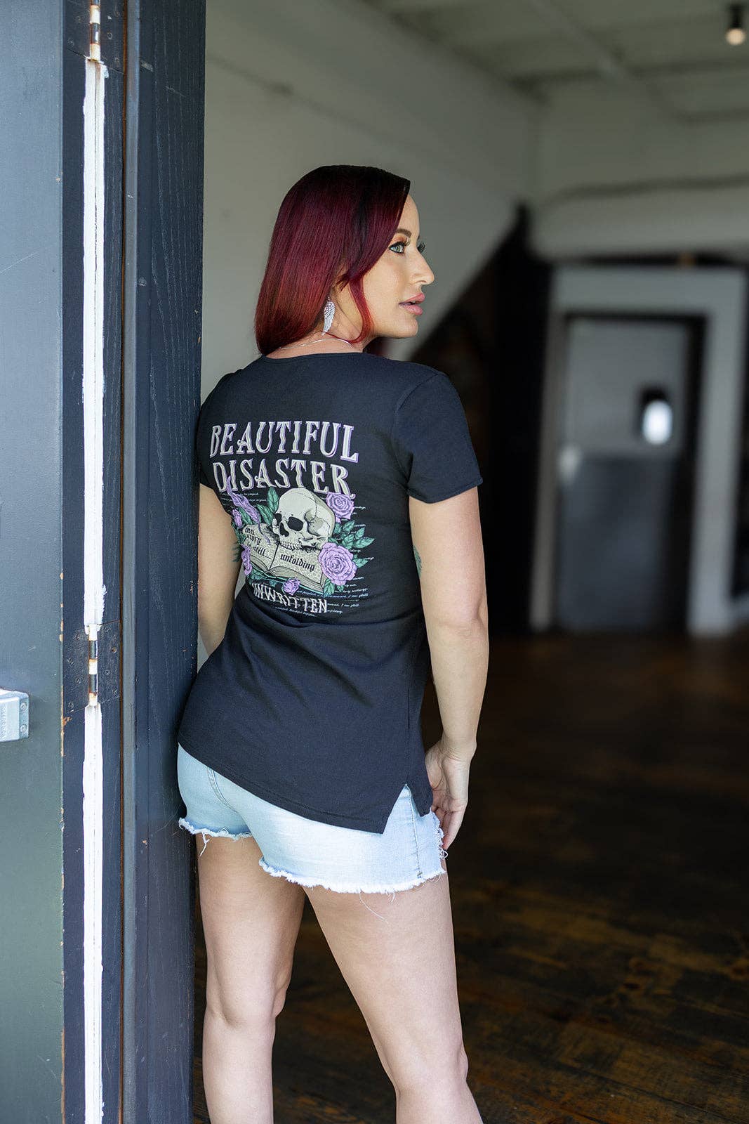 Unwritten V-Neck Strap Tee